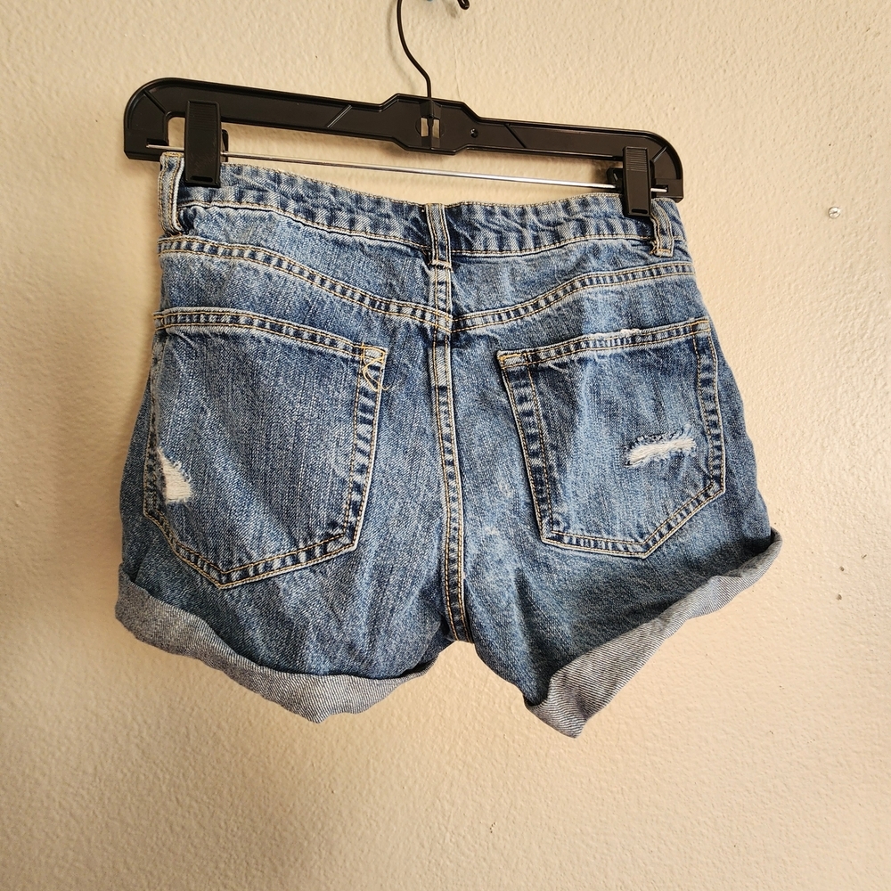H&M Ripped Blue Jean Shorts - Picture 5 of 6